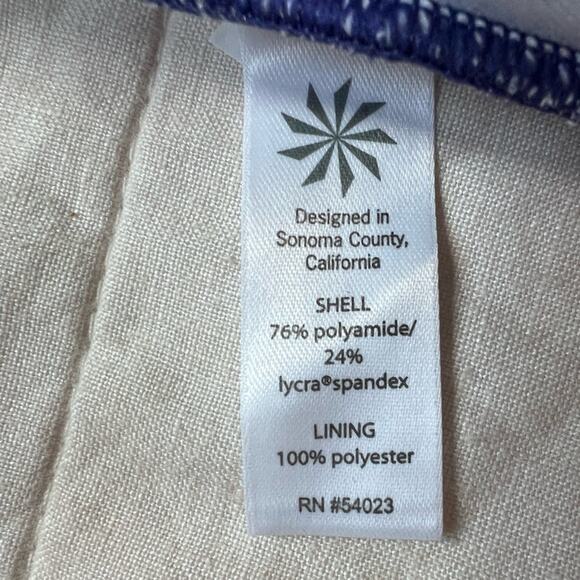 Athleta Vibrant Blue & White Amalfi Ikat Print One Piece Swimsuit - Medium - Picture 12 of 13